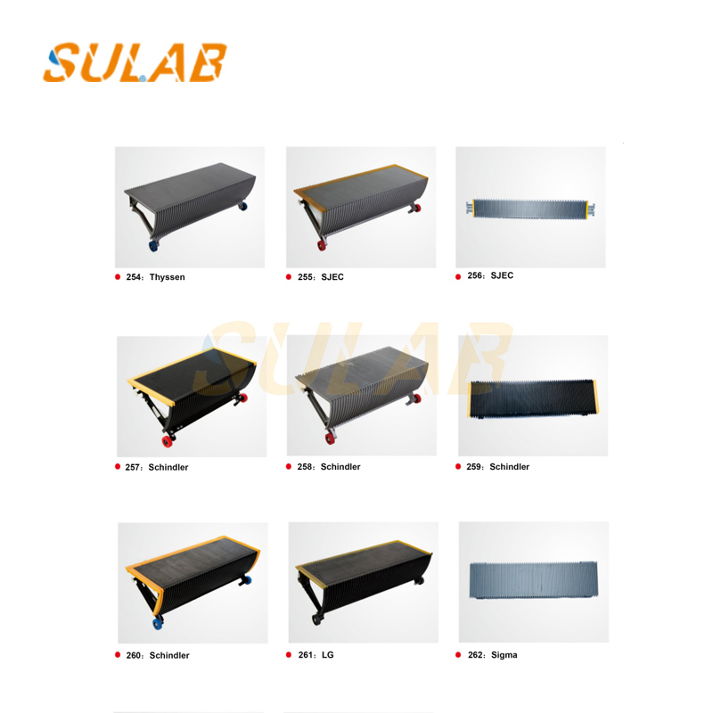High-Strength Die-Cast Escalator Step with Anti-Slip Grooves and Yellow Safety Demarcation Universal Fit for All Brands