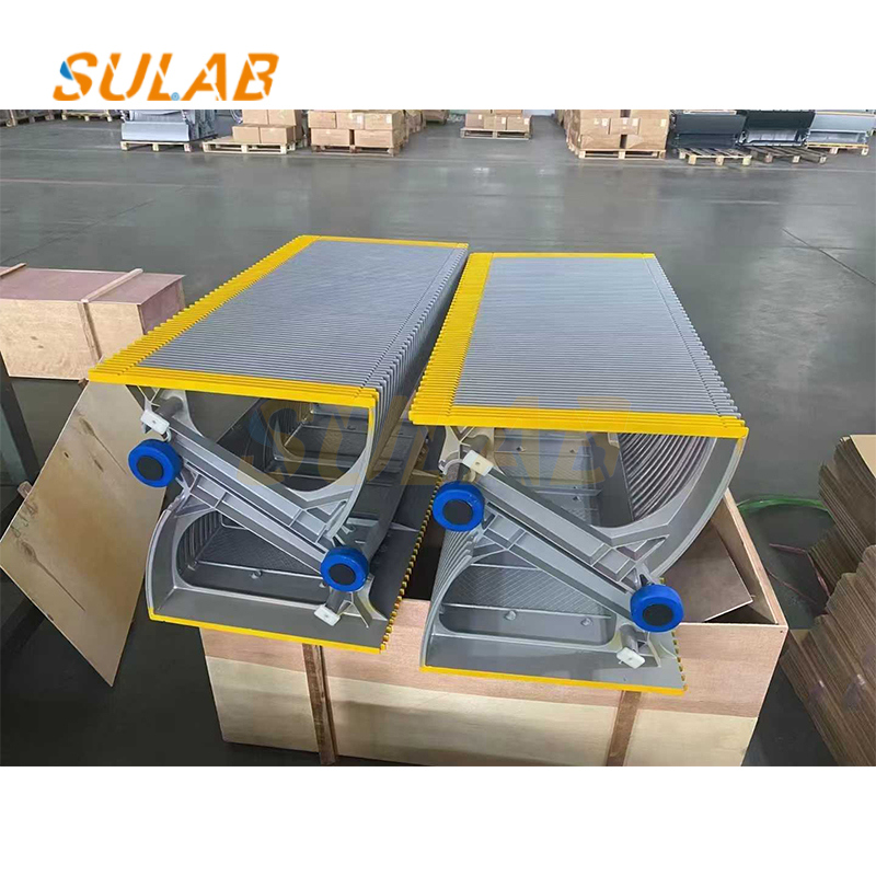 High-Strength Die-Cast Escalator Step with Anti-Slip Grooves and Yellow Safety Demarcation Universal Fit for All Brands