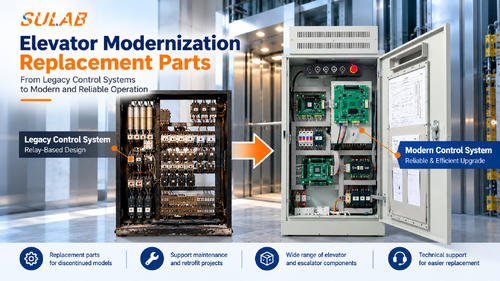 ข่าวบริษัทล่าสุดเกี่ยวกับ Elevator Modernization & Replacement Parts | SULAB