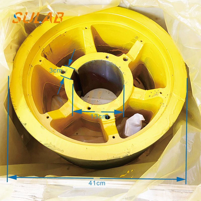 Xinda Elevator Controller Part Traction Pulley Deflector Sheave Rope Wheel WTYF250 Lift Wheel For Elevator Traction Machine