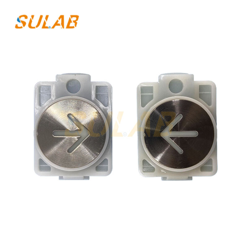 Mitsubishi Elevator Push Button with Orange LED Backlight ABS Engineering Plastic Shell and 400,000 Presses Lifespan for COP LOP Call Station