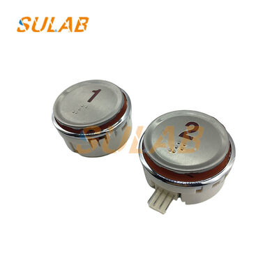 LG Sigma ลิฟท์บัตตัน แผ่นเหล็กไร้สแตนเลสกลมขนาดใหญ่ที่มีตัวชี้วัด LED และเครื่องหมายบรอยล์