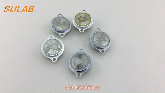 KONE Lift Round Push Button With LED Backlight For LOP & COP 32mm การติดตั้งหลุมแผ่นหน้าสแตนเลส